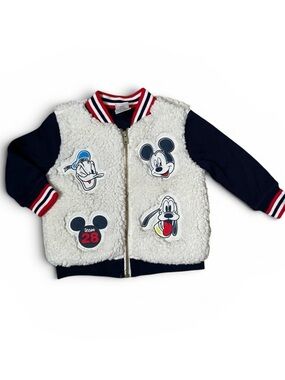 Disney toddler Sherpa baseball jacket